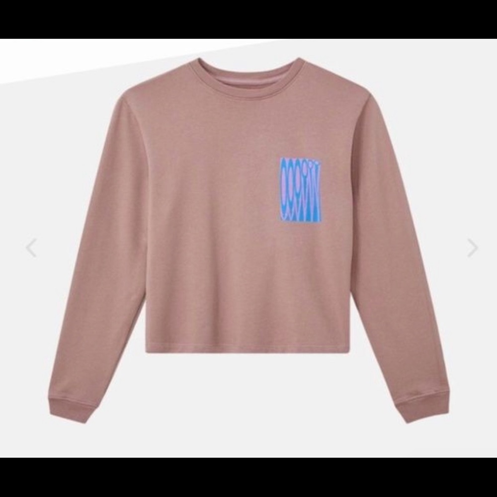 Outdoor voices cropped logo sweatshirt